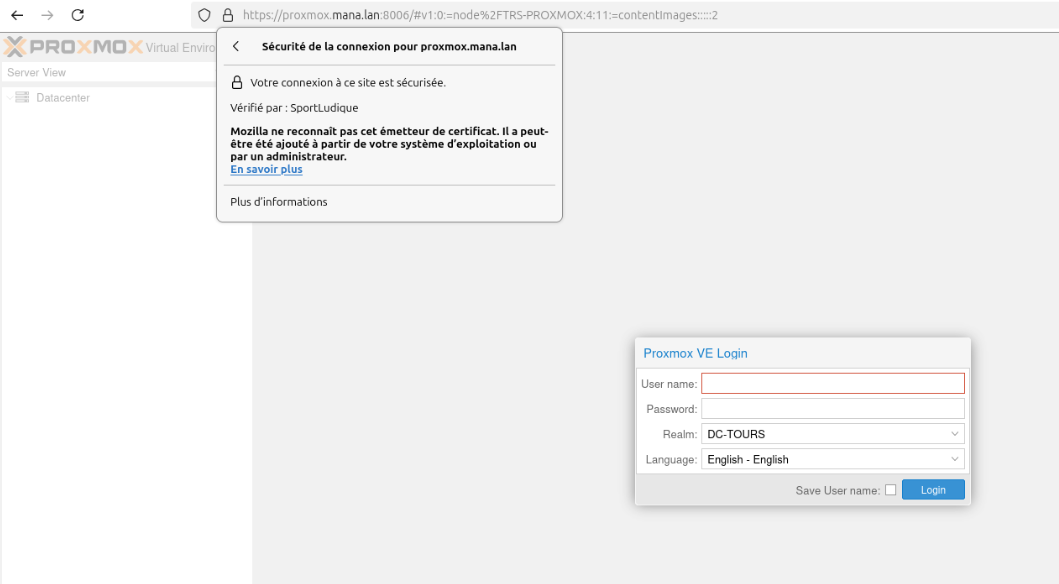 Connexion HTTPS valide